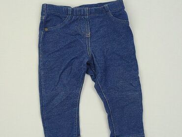 jeansy z falbanką: Spodnie jeansowe, F&F, 3-6 m, stan - Dobry