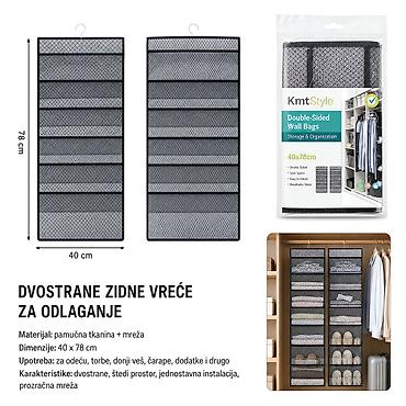 KMT Dvostrana torba za vešanje 12+18 džepova 3280003 Praktičan viseći