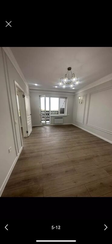 бишкек курулуш продажа квартир: 1 комната, 43 м², Элитка, 3 этаж, Евроремонт