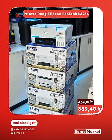 printer epson l222: Printer Rəngli Epson EcoTank L3256 - EcoTank sistemi: böyük həcimli — 1