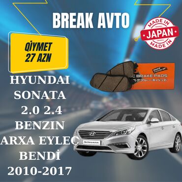 hyundai sonata 2010 motor: Arxa, Hyundai SONATA, 2014 il, Orijinal, Yeni