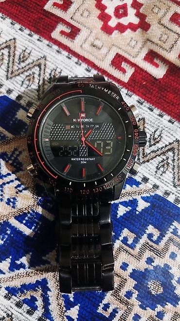 Aksesuarlar: NAVIFORCE NF-9024M kişi qol saatı - Korpus və qolbaq: qara metallik — 3