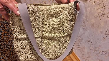 Çantalar: Makrame üslubunda toxunma çanta - Material: qalın, möhkəm kağız tipli — 5