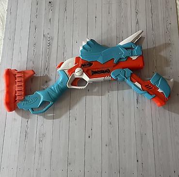 tapança oyuncaq: Nerf DinoSquad (Tricera‑Blast) köpük ox atan blaster - Dinozavr — 3