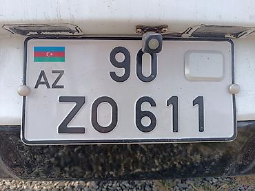 AZ dövlət nömrə nişanı: 90 ZO 611 - Seriya: ZO - Region kodu: 90 - Ön