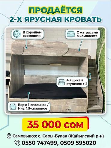 комод икеа бишкек: Двухъярусная кровать с лестницей-комодом и комплектом матрасов — 2