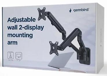 Druga oprema za računare i laptopove: Gembird podesivi zidni nosač za 2 ekrana - Zidni dvokraki nosač za — 1