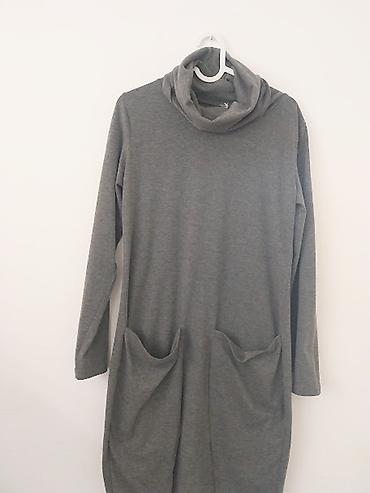 helanke elastina: Nova haljina vel. 38 Ramena 40-50,pazuh 50-60,duzina 90cm. Siva — 2