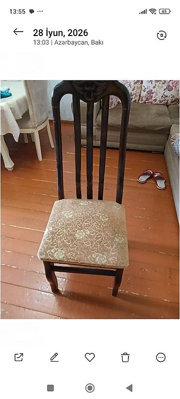 Mebel dəsti – stul və 2 ədəd kompakt masa 6 stul 55₼ jurnal masa 35₼