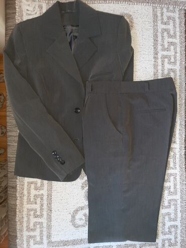 ženski kompleti pantalone i sako: L (EU 40), Jednobojni, bоја - Crna