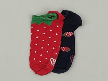 czerwone skarpetki dziecięce: Socks, 25–27, condition - Good