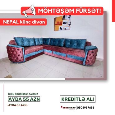 Divanlar: Künc divan, Yeni, Açılan, Bazalı, Parça, Şəhərdaxili pulsuz çatdırılma — 9