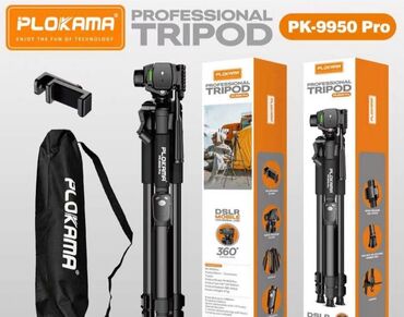 tripod telefon tutucu: Tripod PK-9950 Pro (1.5 metr ) Pultlu Tripod Plokama PK-9950 Pro Black