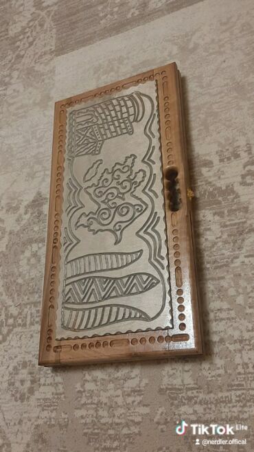 Nərdlər: Məhsul: Taxta oyma nərd/jadval dəsti (qatlanan) Təsvir: - Təbii — 3