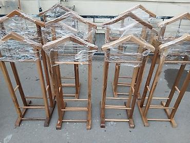 cay servizi: Taxta geyim dayağı (valet stand) - Material: təbii ağac, hamar — 6