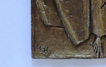 Stilske umetničke slike: Prof. ERVIN HUBER Bronza Bogorodice s detetom. Prof. Erwin Huber — 1