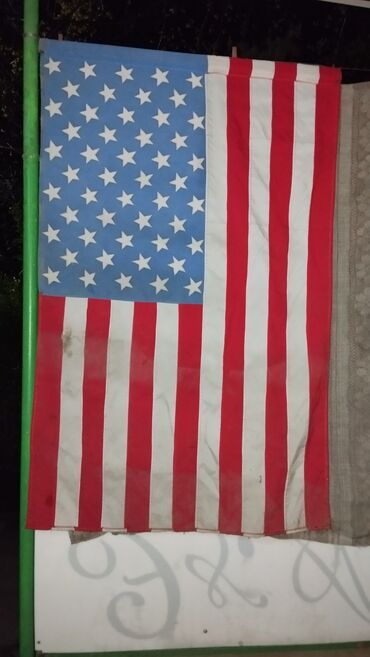 американская одежда: Флаг США американский размер 1.20 ×0.90 б/у