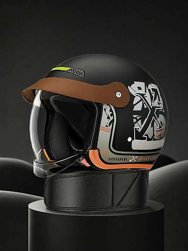 marella torbe: Naslov: Moto kaciga sa vizirom – univerzalna veličina | Retro dizajn | — 1
