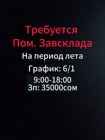 Помощник завскладом: Помощник завскладом. Мадина