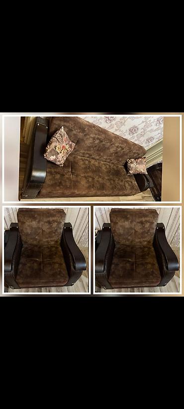kreslo islenmis: İşlənmiş, Divan, 2 kreslo, Bazalı, Açılan — 1