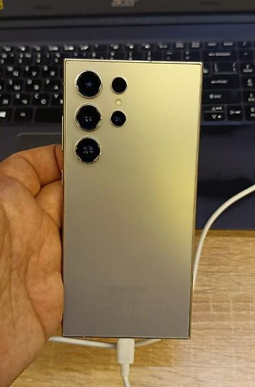 iphone adapter kabel: Samsung Galaxy S24 Ultra, rəng - Qızılı, Barmaq izi — 2