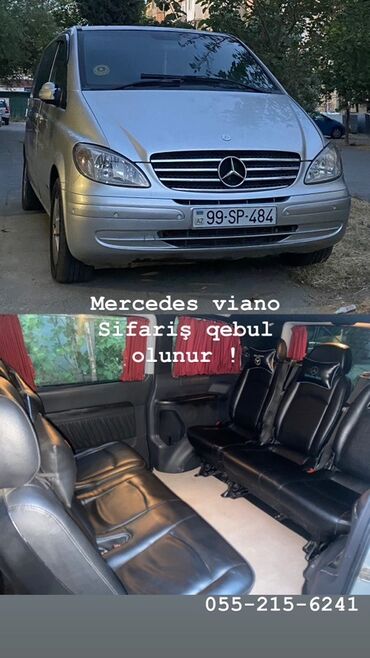 фольксваген поло салон: Gümüşü rəngdə "Mercedes Viano" mikroavtobusu, geniş daxili hissəsi və