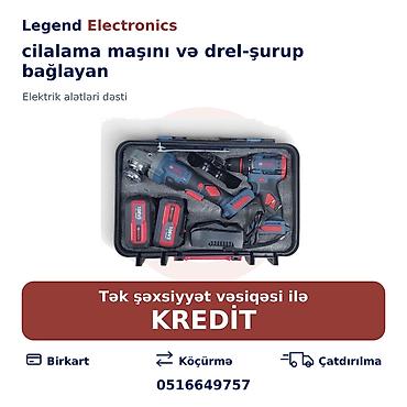 rendə: Elan başlığı: Elektrik alət dəsti - cilalama maşını və drel-şurup — 1