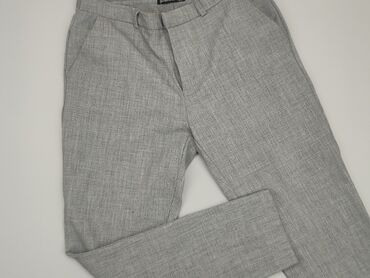 szerokie spodnie materiałowe damskie: Material trousers, Stradivarius, S (EU 36), condition - Good