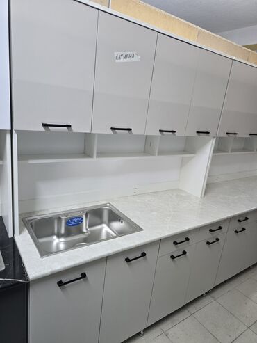 Кухонные гарнитуры: Кухонный гарнитур, Новый, цвет - Белый, ДСП, Бесплатная доставка — 6