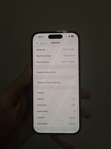 orjinal airdots: IPhone 14 Pro, 128 GB, Ağ, Face ID — 3