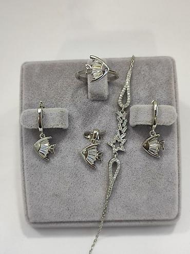 Серебряные наборы украшений: Серебро 925 пробы Браслет 1800сом Есть доставка по городу и — 10