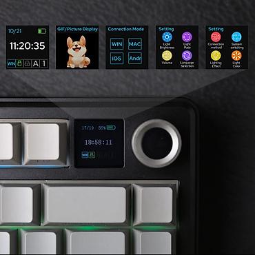 logitech superlight 2: Клавиатура, Aula, Механическая, Bluetooth, Проводное подключение, Размер: 75% — 5