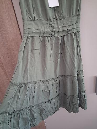 braon baletanke: Haljina Just Woman – maslinasto zelena, veličina L/XL - Dužina: midi — 4