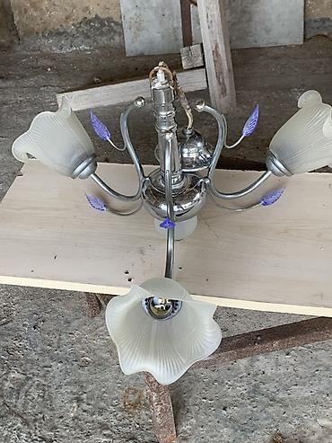 led lustra: Çılçıraq, 3 lampa, Metal — 1
