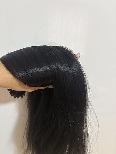 Şəxsi əşyalar: Təbii insan saçı – BOYASIZ Rəng-tünd gəhvəyi 75sm-200qr Yaxwi — 2