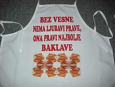 Kuhinjski tekstil: Kecelje stampa po zelji. Materijal pogodan za štampu,lagan i prijatan — 17