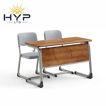 ученические столы: Двуместная школьная парта с двумя стульями HYP LTD - Комплект — 1