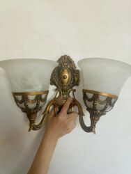 ayliq uşaq sekilleri instagram: İki lampalı divar bra - Stil: Klassik/antik dizayn, bürünc tonlarında