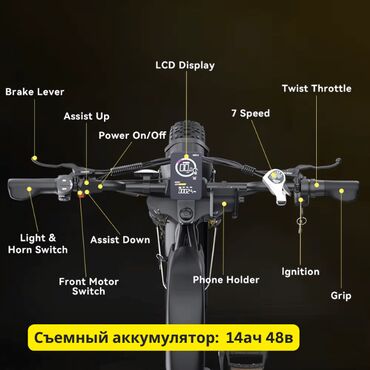 Электровелосипеды: Электровелосипед, Новый — 9