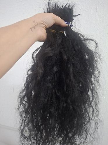 saç tebi: Təbii qara saç tutamları – dalğalı tekstura - Material: 100% təbii — 1