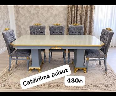 Qonaq otağı üçün, İşlənmiş, Kvadrat masa, 6 stul lalafo.az -da Qonaq otağı üçün, İşlənmiş, Kvadrat masa, 6 stul