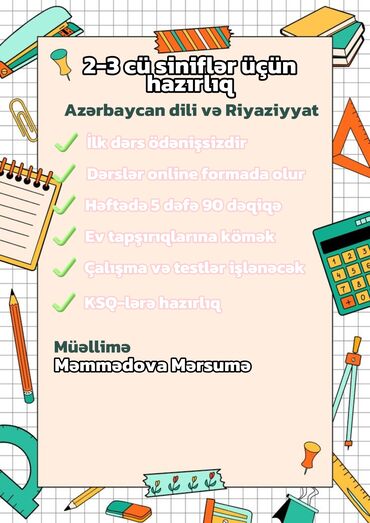 Tavalar: Məktəbəqədər və ibtidai sinif hazırlığı, Azərbaycan dili, Onlayn