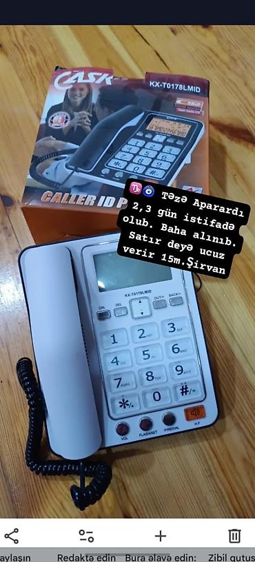 Stasionar telefon aparatı – CASK KX-T0178LMID - Caller ID displey