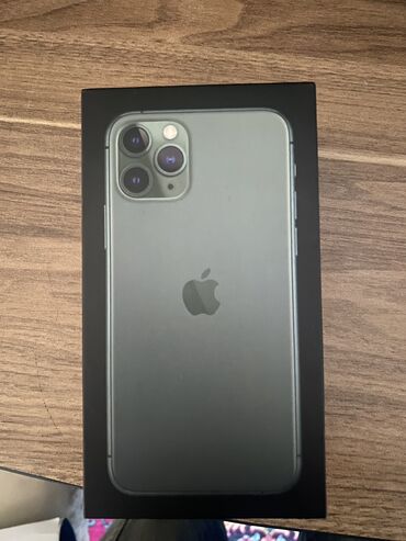 iphone 11 green: IPhone 11 Pro, 256 GB, Matte Midnight Green, Zəmanət, Simsiz şarj, Face ID