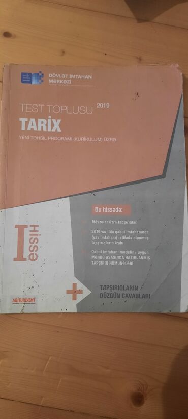 tarix 1 ci hissə pdf 2023: Tarix dim 1 ci hissə test toplusu satılır yarı qiymətinə kitabda