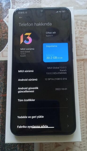 xiaomi mi 9 128gb qiymeti: Xiaomi Redmi 9, 32 GB, rəng - Boz, 
 Barmaq izi, Face ID