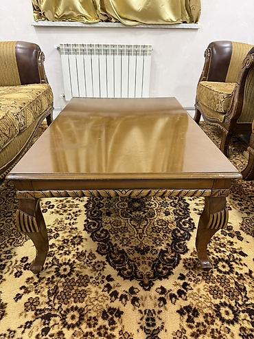 ustol ustul: İşlənmiş, Klassik divan, 2 kreslo, Divan, Jurnal masası, Bazasız, Açılmayan — 8