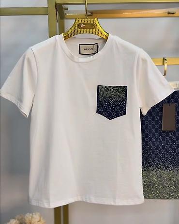 GUCCI qısaqol qara tshirt Qara razmer-M Ag razmer -s Ancaq ikiside