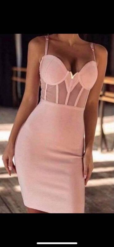 zara saten haljina: L (EU 40), color - Pink, Evening, With the straps