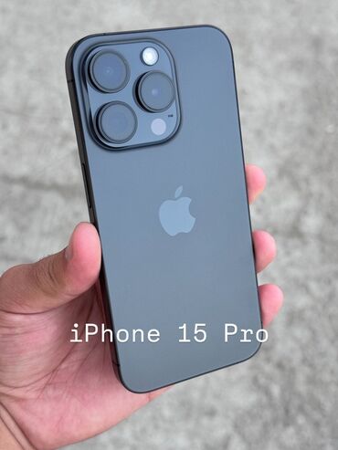 наушники на одно ухо с микрофоном: IPhone 15 Pro, Колдонулган, 128 ГБ, Black Titanium, Коргоочу айнек, Каптама, Кабель, 89 %